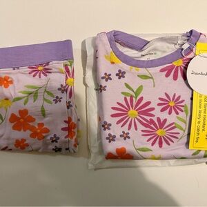 Dreamland Baby Girls' Lavender Floral Pajama Set